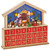 BRUBAKER Reusable Wooden Advent Calendar to Fill - Bethlehem with 24 Doors - DIY Christmas Calendar 13.58 x 12.60 x 2.36 inches