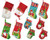 10-Piece Winter Wonderland Christmas Stocking and Novelty Gift Bag Set 14"