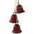 Fluted Bells Trio Christmas Decorations - 20" - Red - Set of 2