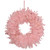 Glittered Feathers Christmas Wreath - 14.5" - Unlit - Pink