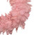Glittered Feathers Christmas Wreath - 14.5" - Unlit - Pink
