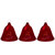 Musical Lighted Red Bells Christmas Decorations - 6.5" - Red - Set of 3